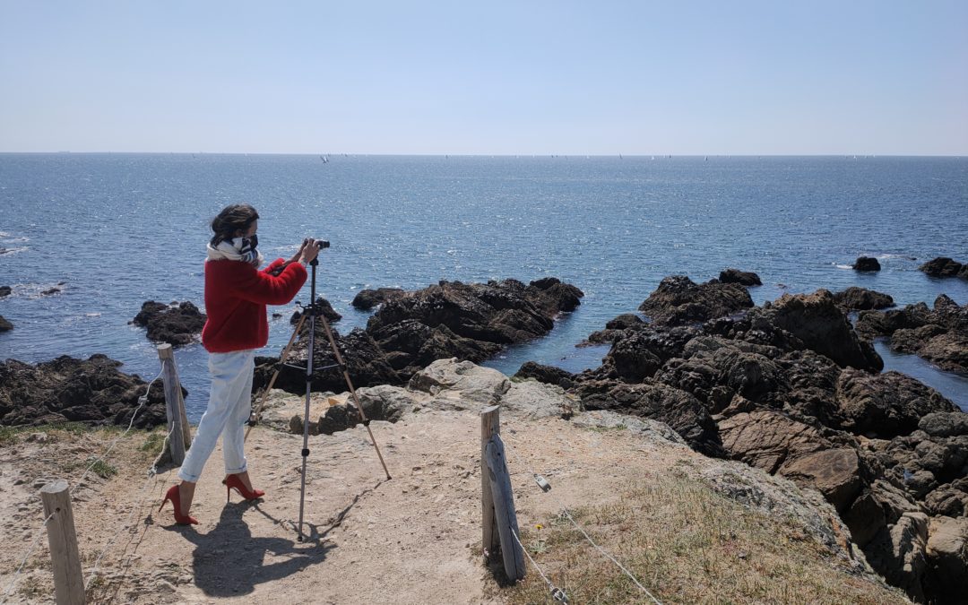 Une plume à la mer!